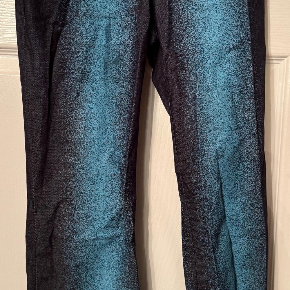 bebe Black and Blue Straight Leg Jeans